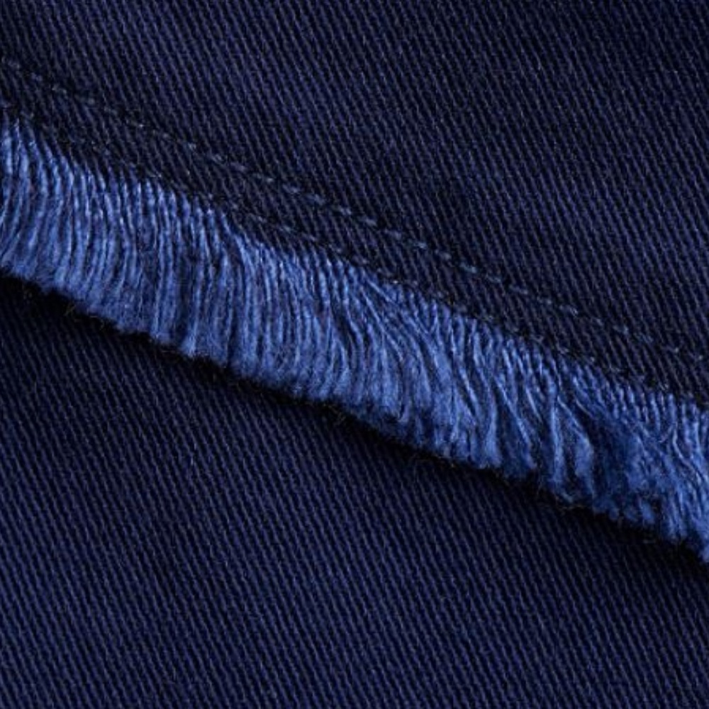 Stretch Twill Straight-Leg Crop Pants with Fringe - Picture 3 of 3